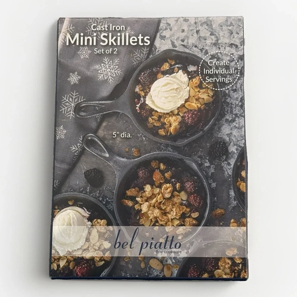 Set 2 Bel Piatto™ Mini Cast Iron Skillets  5